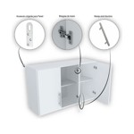 Mueble Alacena Cocina 3 Puertas Melamina 120cm Color Blanco Centro Estant