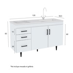 Bajo Mesada 120 Blanco