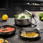 Bateria De Cocina Con Utensilios Verdes