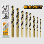 SET MECHAS ACERO RÁPIDO 8 UNIDADES DE 2 A 8MM INGCO AKDB0801