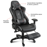 Silla gamer Level Up Silla Gamer Pc Dc Batman Gotham apoya pies