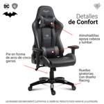 Silla gamer Level Up Silla Gamer Pc Dc Batman Gotham apoya pies