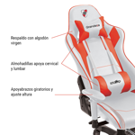 Silla Gamer River Plate Con Apoya Pies - Producto Oficial