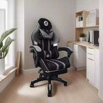 Silla Gamer Aliver Raptor Plus Masajeador Y Apoya Pies Ng-Gr