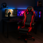 Silla Gamer Panacom GMC00813 Ergonómica Reclinable Rojo
