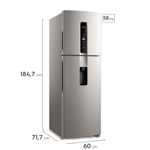 Heladera Electrolux Top Freezer No Frost 424L Plata IW45S