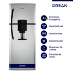 Heladera con freezer Cíclica 362 Lts Silver Drean HDR370F61S    