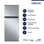 Heladera con freezer Cíclica 215 L Inox Drean RZD215PVARX0