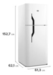 Heladera Gafa Con Freezer No Frost 265 Litros Blanca