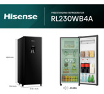 Heladera Negra 177l Hisense Rl230wb4au Con Dispenser