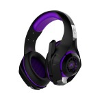 Auricular gaming para jotstick con microfono Nisuta NSAUG300 Negro con violeta