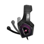 Auricular gaming para joystick con microfono y leds RGB PS4 Xbox Nisuta NSAUG350L Negro