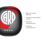 Auriculares In Ear X-View River Plate Bluetooth Negro