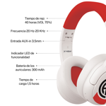 Auriculares Vincha X-View River Plate Bluetooth Blanco