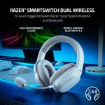 Auriculares inalámbricos Razer Barracuda X para juegos y dispositivos móviles blancos