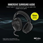 Headset Gamer Corsair HS55 Wireless Carbon