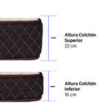 Sommier Duo Max 200x100 Espuma Alta Densidad c/cama carro extraible