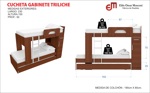 CUCHETA GABINETE TRILICHE DAKAR NEBRASKA NATURAL            
