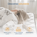  Colchón y Sommier 2 Plazas Espuma Alta Densidad 140X190 Classic Emma