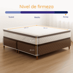 Colchón Y Sommier Espuma Alta Densidad 200x190 King Zinus