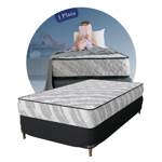 Conjunto Colchón y Sommier 1 Plaza Espuma Alta Densidad Estelar Gamma 80x190 