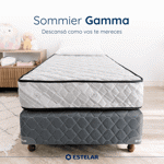 Conjunto Colchón y Sommier 1 Plaza Espuma Alta Densidad Estelar Gamma 80x190 