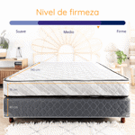 Conjunto Colchón y Sommier 2 Plazas Espuma Alta Densidad Estelar Gamma 140x190 