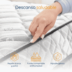 Conjunto Colchón y Sommier 2 Plazas Espuma Alta Densidad Estelar Gamma 140x190 