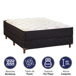 Conjunto Optimus Resortes 2 Plazas- 140x190 cm