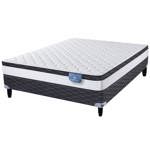 Sommier y Colchón de Resortes 2 Plazas y Media Serta Nixa 150x190