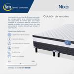 Sommier y Colchón de Resortes 2 Plazas y Media Serta Nixa 150x190