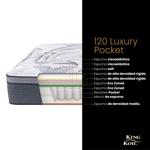 Sommier y Colchón de Resortes 2 Plazas King Koil 120 Gold Luxury Pocket 140x190