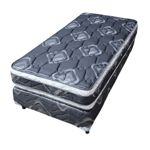 Conjunto Sommier 1 Plaza Ayfa Premium Resortes Dual 80x190