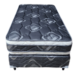 Conjunto Sommier 1 Plaza Ayfa Premium Resortes Dual 80x190