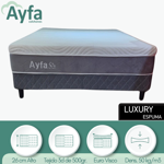 Sommier y Colchon Ayfa Espuma de Alta Densidad 50kg/m3 Para 170kg 2 plazas 140x190