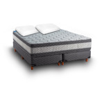 Sommier y Colchón +Almohadas Topacio Marfil Doble Euro Pillow 180x200x60 (King size)