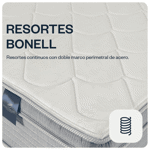 Sommier y Colchón Resorte Queen 160x200 Vasari
