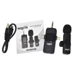 Micrófono corbatero inalámbrico 2.4Ghz con receptor USB C, Lightning y 3.5mm  NISUTA - NSMICW2