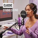 Micrófono Rode NT1 Signature Series con accesorios morado