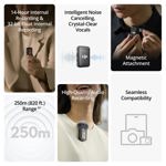 Micrófono inalámbrico DJI Mic 2 (1 TX + 1 RX) para iPhone, Andr