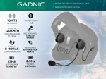 Auriculares Bluetooth para Casco Con Micrófono 