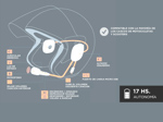 Auriculares Bluetooth para Casco Con Micrófono 