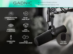 Micrófono Dinámico Gadnic Cardioide De Estudio 