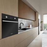 Horno A Gas Empotrable 60 cm Negro Digital Drean HGDR601CN