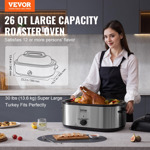 Horno Eléctrico Vevor Para Pavo De 26 Cuartos 1450 W Con D