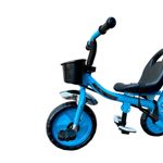 Triciclo Infantil Fiat con Manija Direccional y Capota Celeste