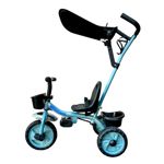 Triciclo Infantil Fiat con Manija Direccional y Capota Aqua