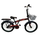 Bicicleta Plegable Infantil Fiat Rodado 20 Negro