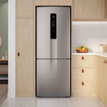 Heladera No Frost Inverter Electrolux Bottom Freezer IB55S 488L Plata