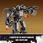 Armadura mecánica de juguete LEGO Marvel War Machine con 3 tiradores